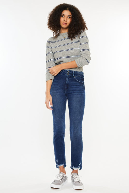 Kancan High Rise Slim Straight Jeans