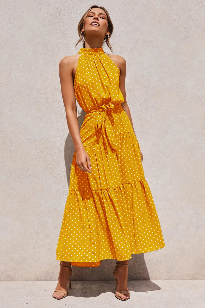 Summer Long Dress Polka Dot Casual Dresses