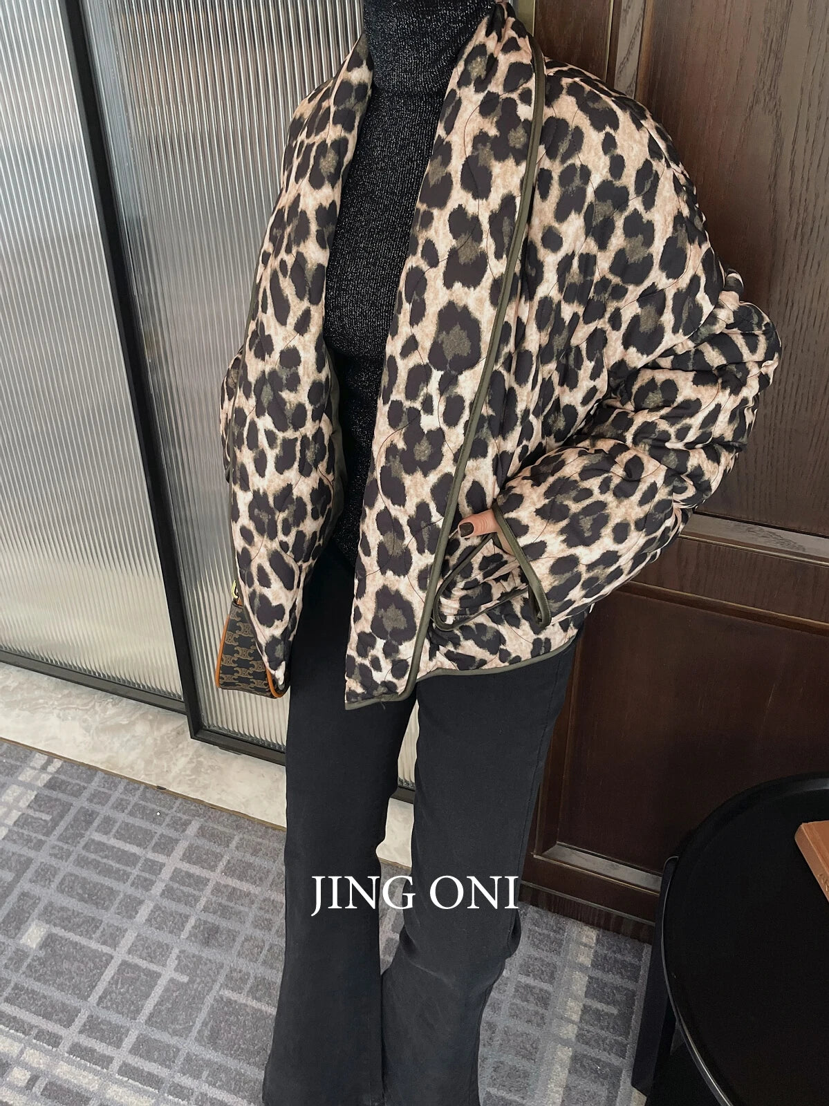 Leopard Short Padding Luxury Jacket