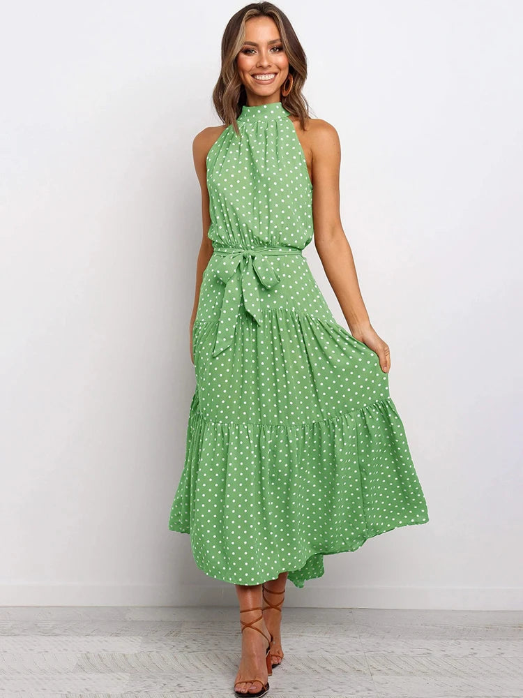 Summer Long Dress Polka Dot Casual Dresses