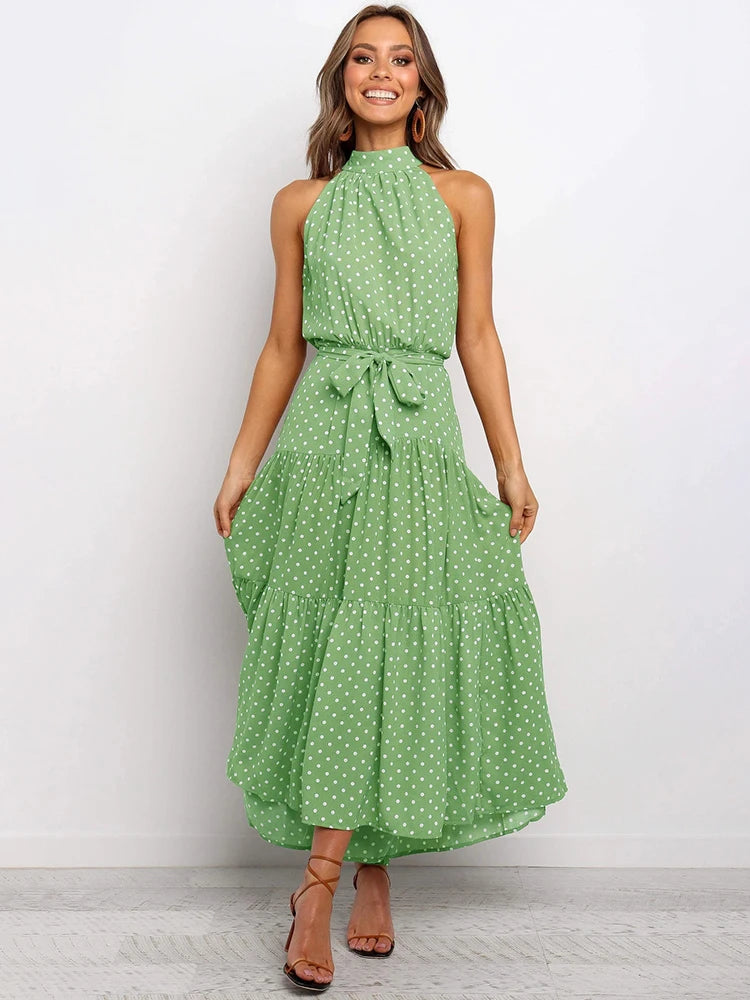 Summer Long Dress Polka Dot Casual Dresses