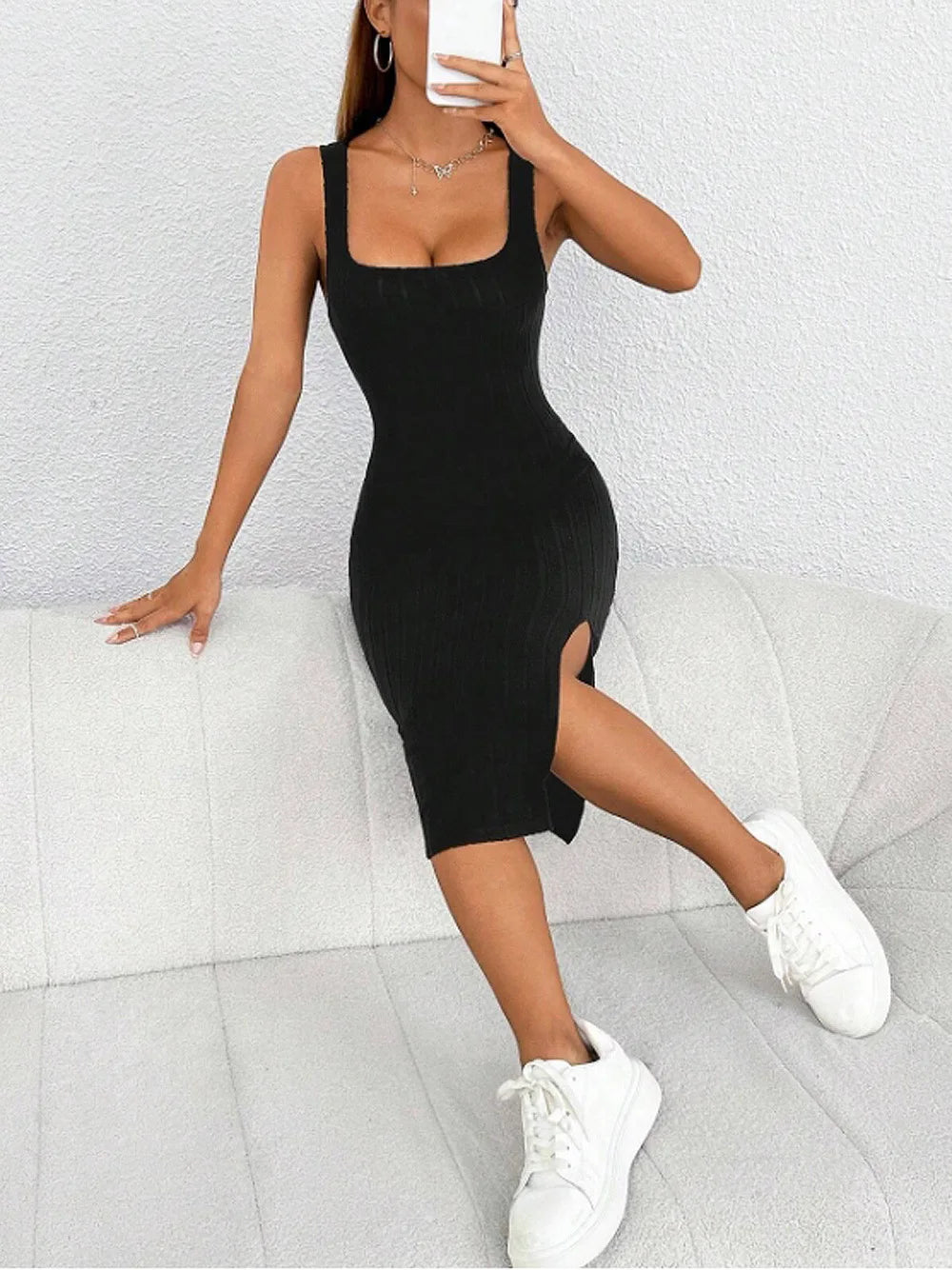 Women's Tight Sexy Tank Top Bodycon Dress