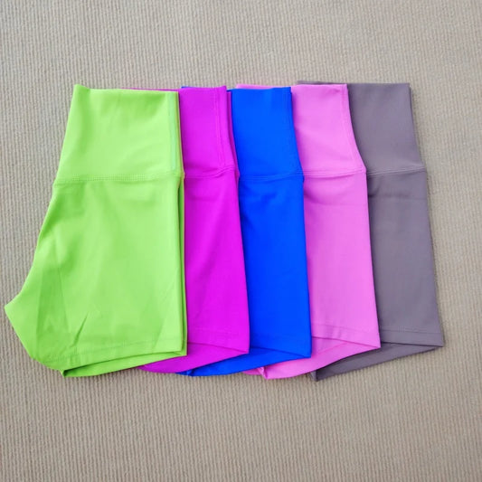 Solid Color Yoga Shorts Gym  Fitness Shorts