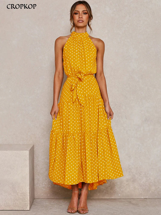 Summer Long Dress Polka Dot Casual Dresses