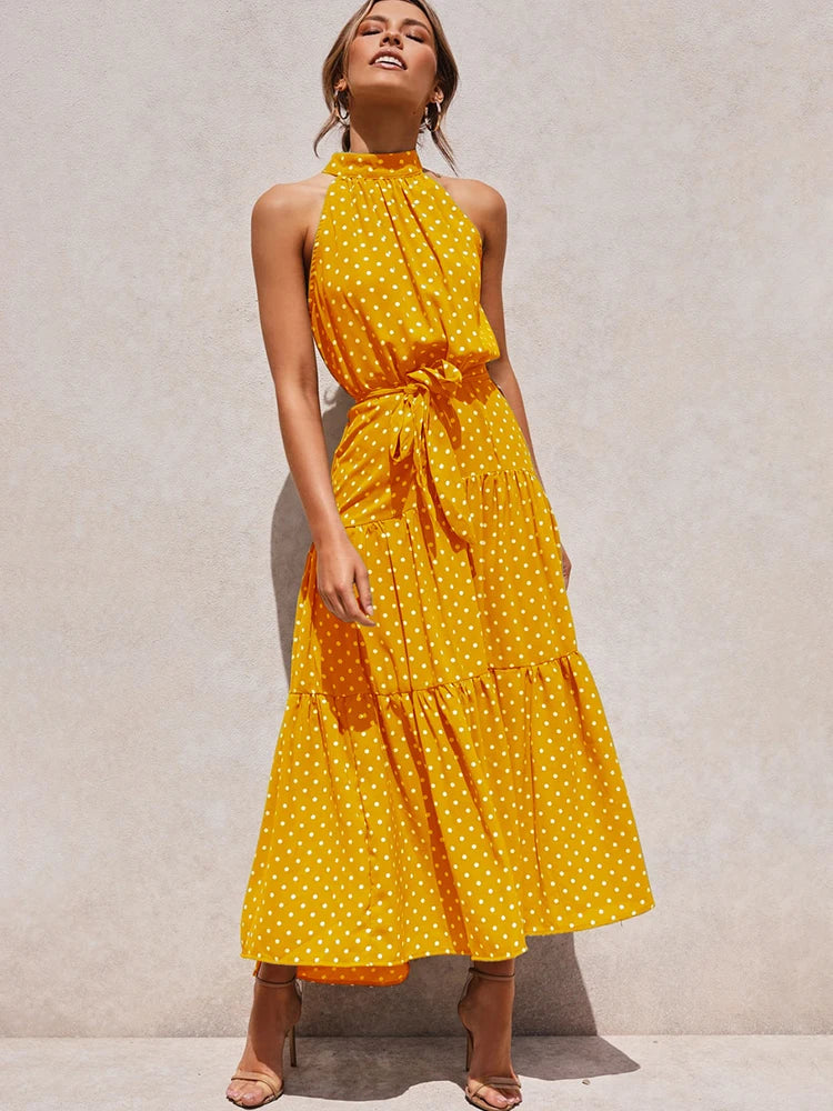 Summer Long Dress Polka Dot Casual Dresses