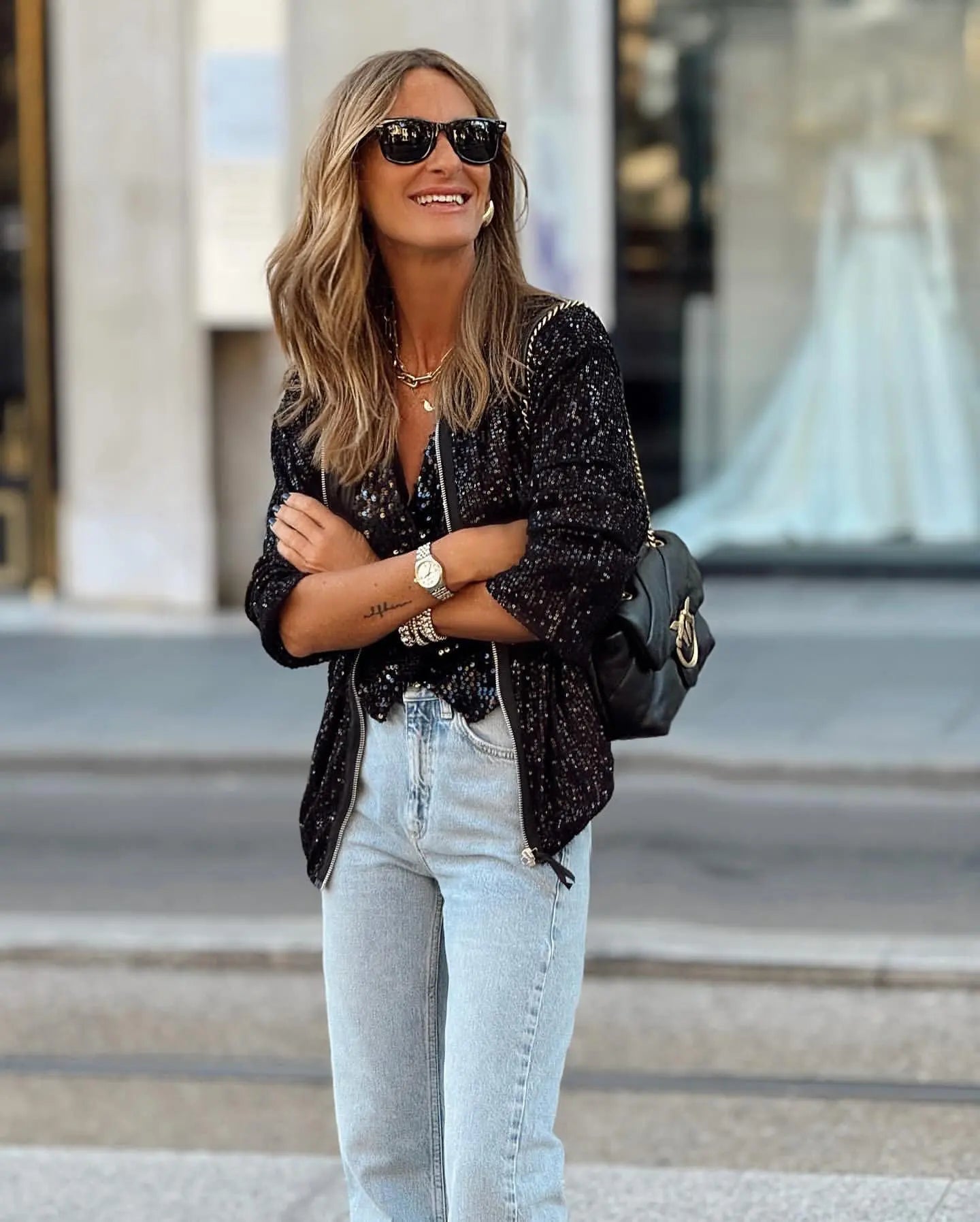 Elegant Sequin Jacket