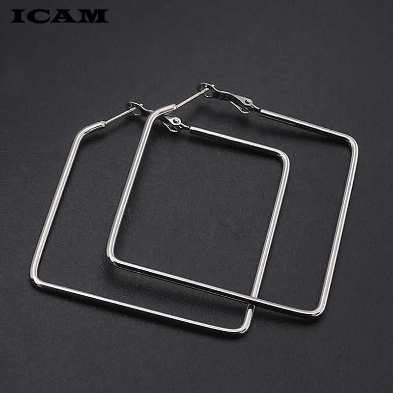 Big Square Hoop Earrings