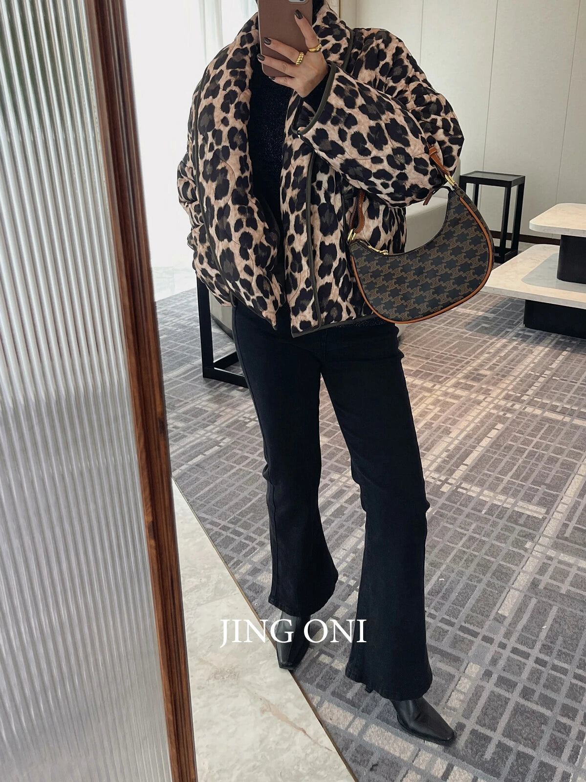 Leopard Short Padding Luxury Jacket